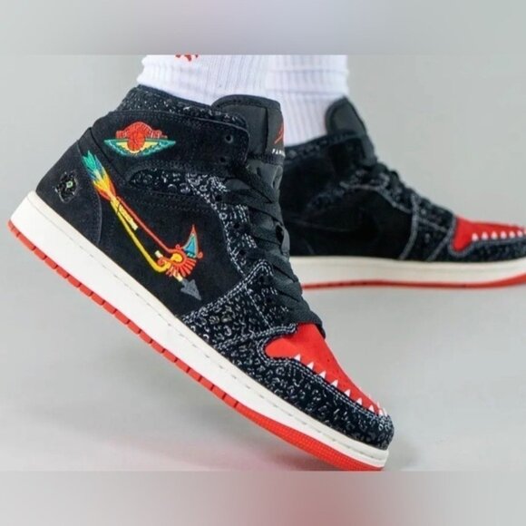 Jordan Other - Nike Air Jordan 1 MID GS Siempre Familia Child Size 2Y Big Boy Running Shoes